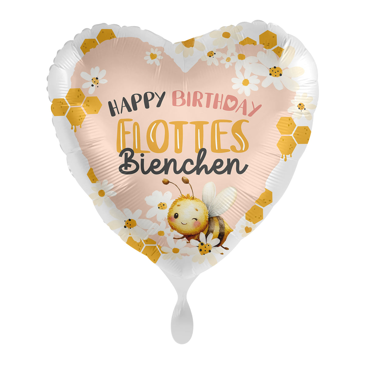 1 Ballon - Bee Happy - Happy Birthday - NL