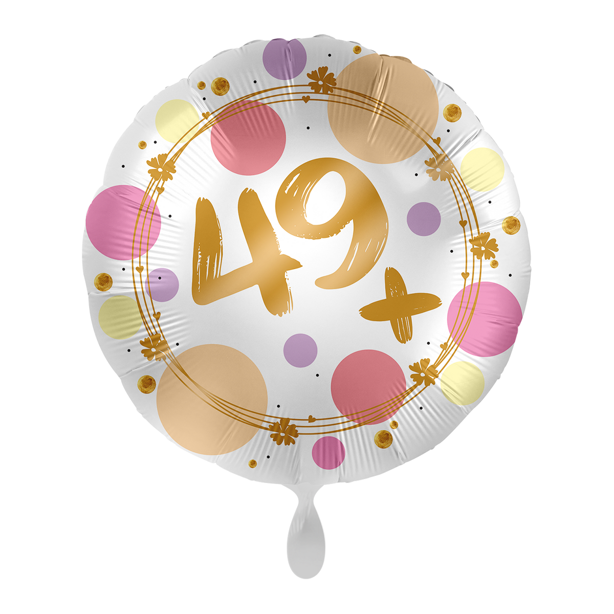 1 Ballon – Glanzende stippen 49+ – UNIEK