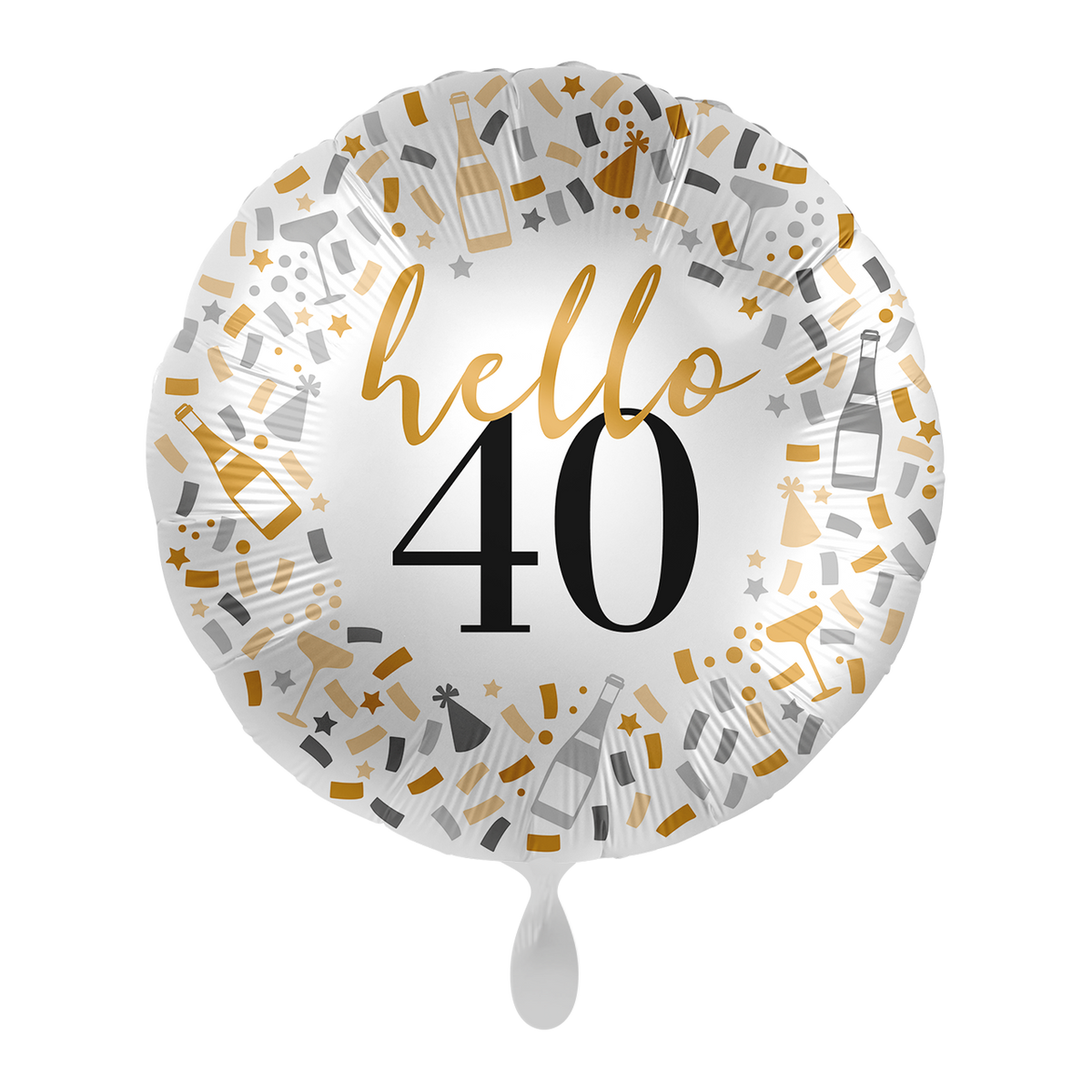 1 Ballon - Hello 40 - UNIEK