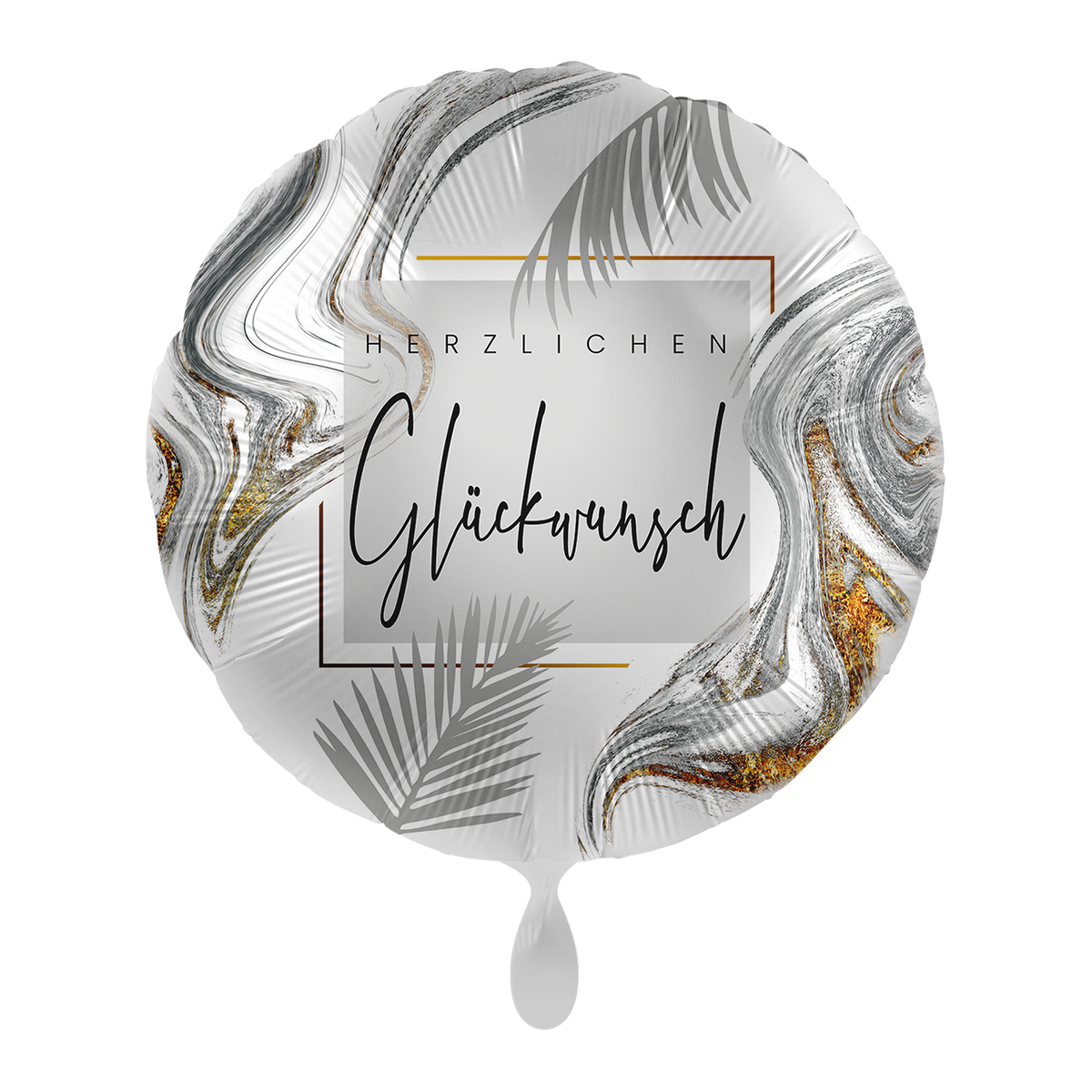 1 Ballon - Modern Silber Geburtstag - NED