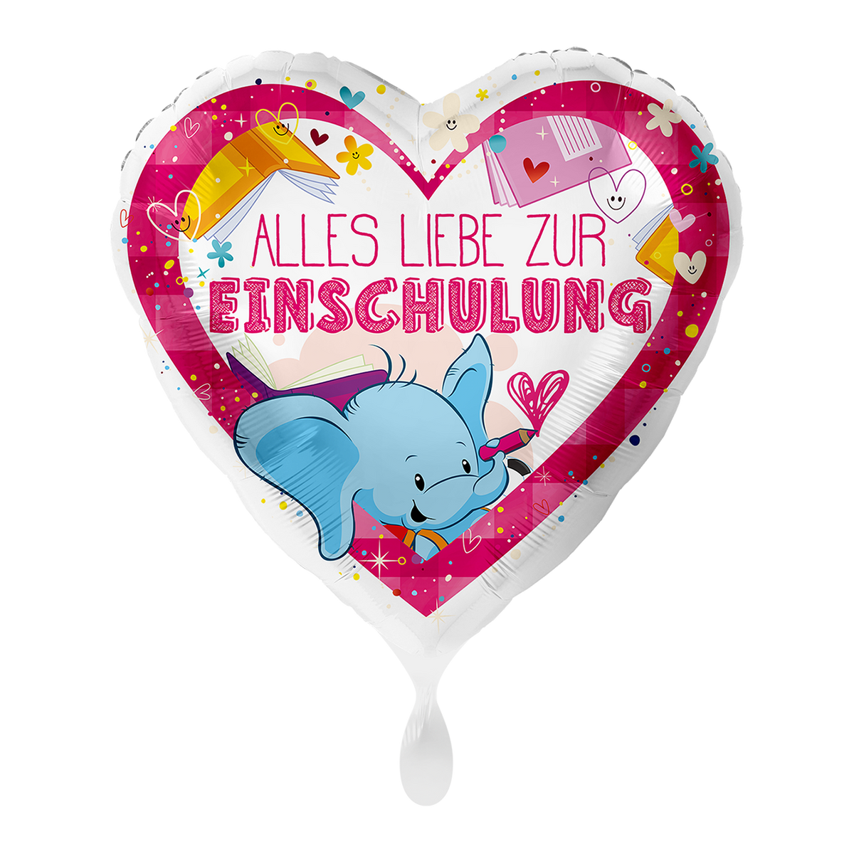 1 Ballon - Alle liefde voor de schoolstart Roze