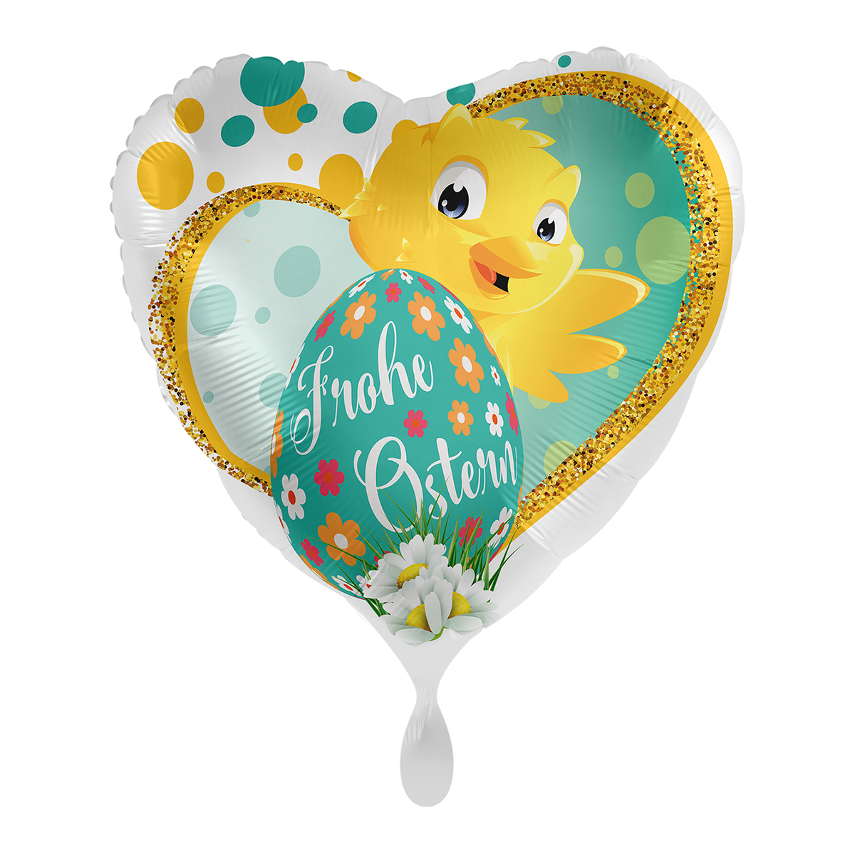 1 ballon - Vrolijk Pasen Kuiken