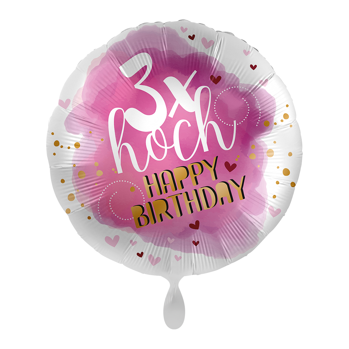 1 Ballon - 3x hoog Happy Birthday