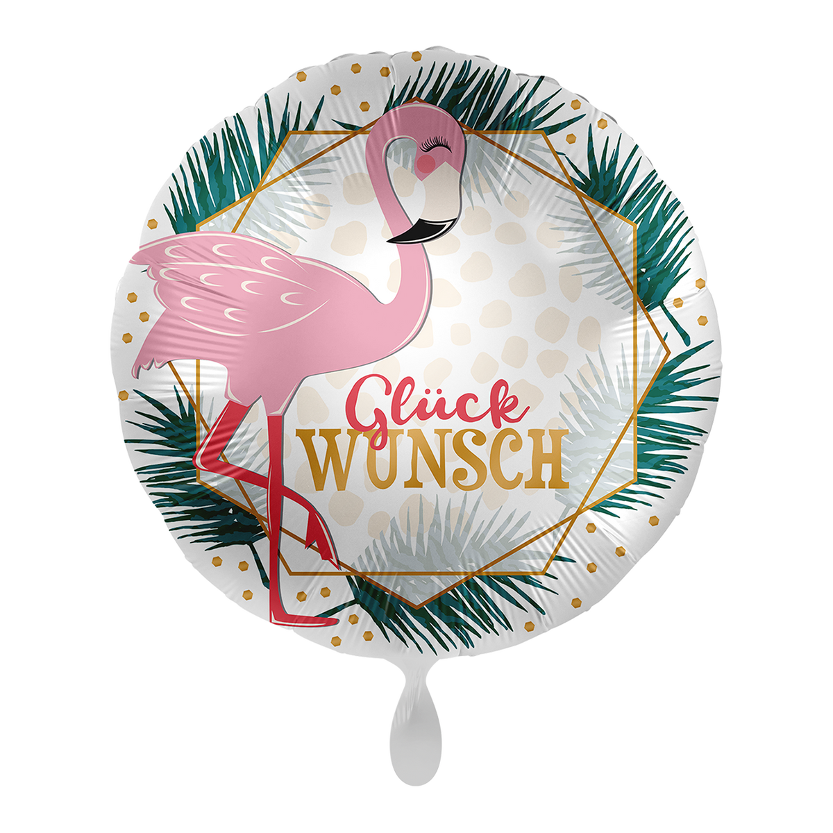 1 Ballon - Gefeliciteerd Flamingo