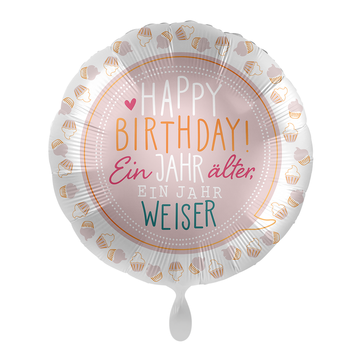 1 Ballon - Verjaardagscupcakes - NL