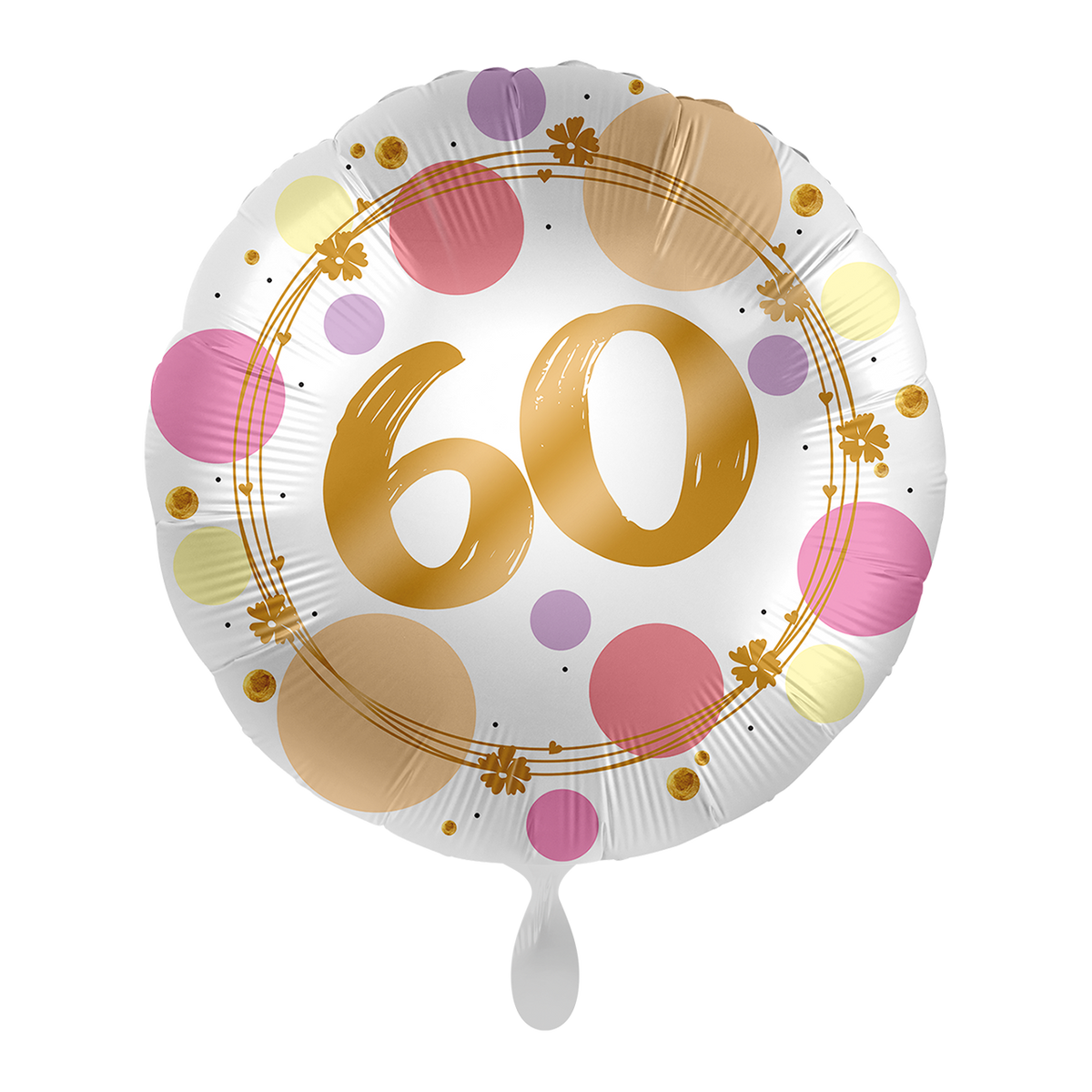 1 Ballon - Glanzende stippen 60 - EENMALIG