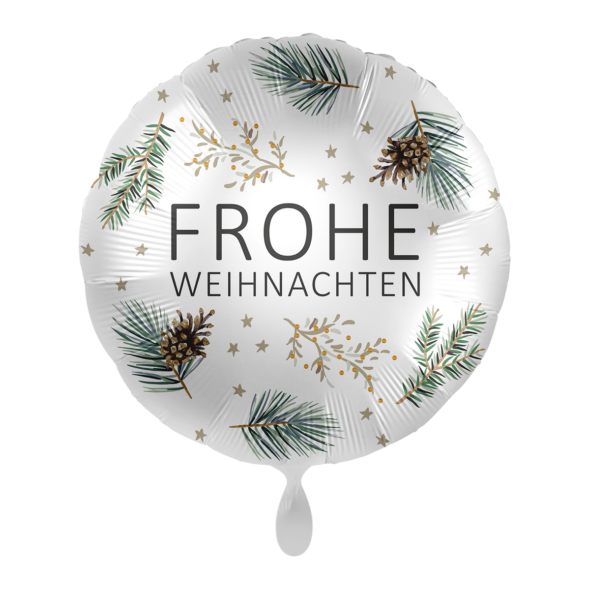 1 Ballon - Weihnachten Winterblätter - DEU