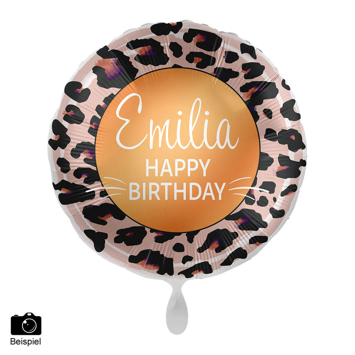 1 Ballon - Personaliseer HET - Happy Birthday Leoprint