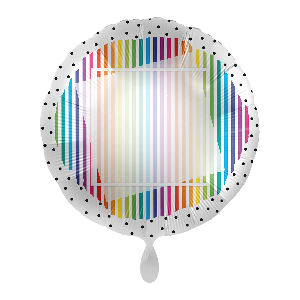 1 ballon - personaliseer HET - kleurrijke strepen - GER