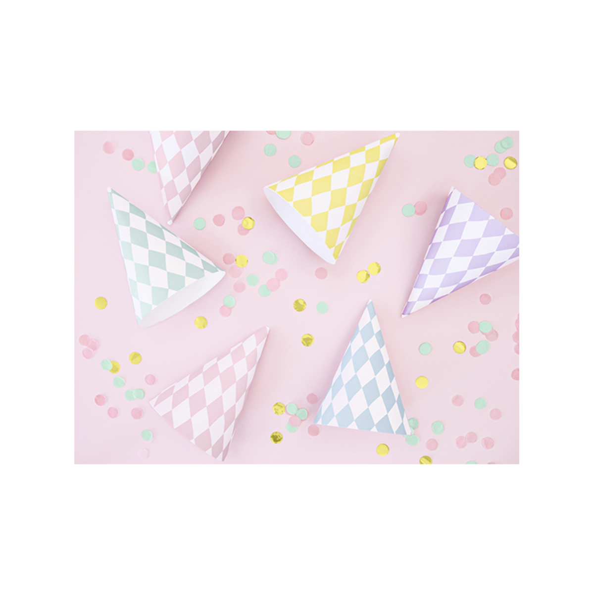 6 Feesthoedjes - Pastelmix