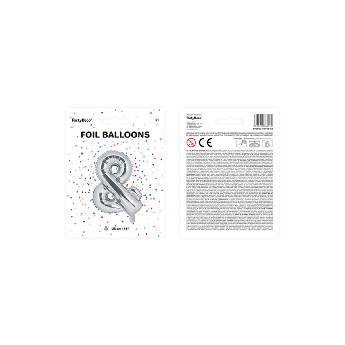 1 Ballon XS - Teken & - Zilver