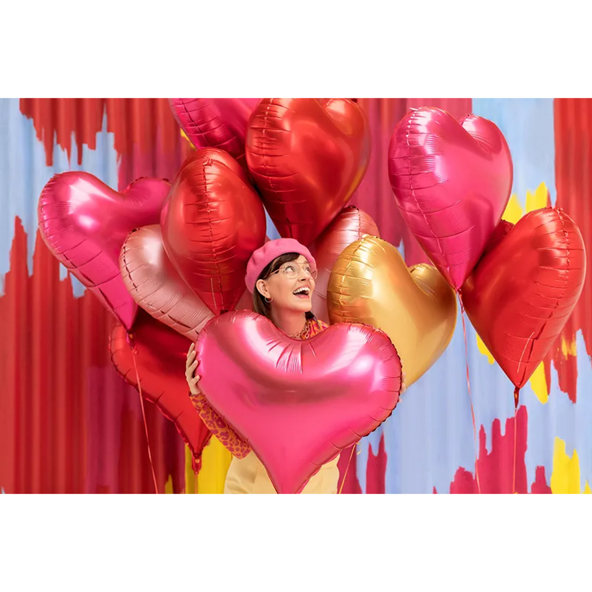 1 Ballon XXL - Hart - Roze