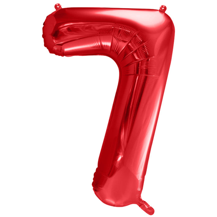 1 Ballon XXL - Cijfer 7 - Rood