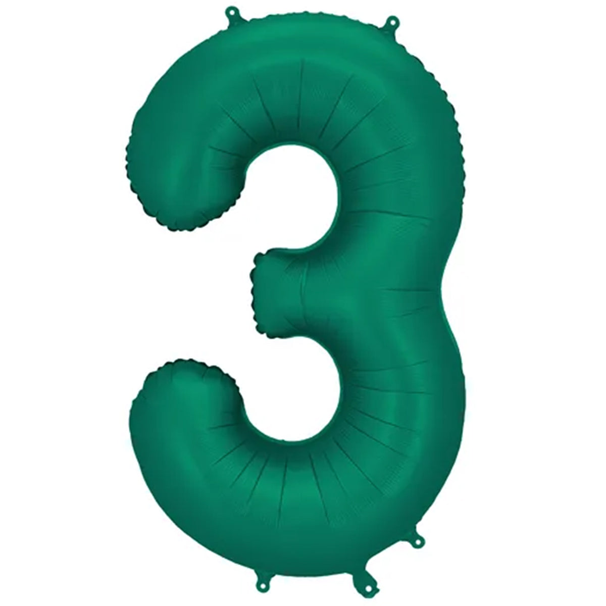 1 Ballon XXL - Cijfer 3 - Flesgroen