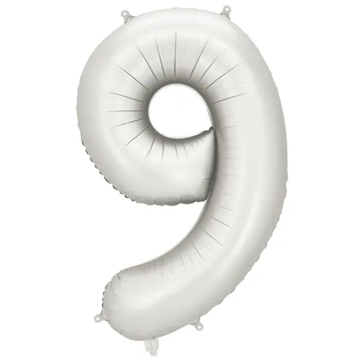1 Ballon XXL - Cijfer 9 - Zilver