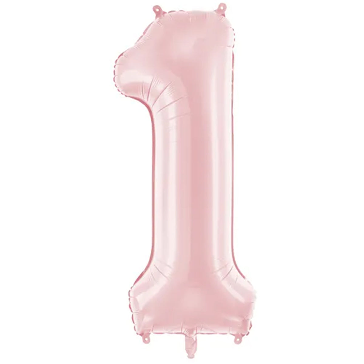 1 Ballon XXL - Cijfer 1 - Lichtroze