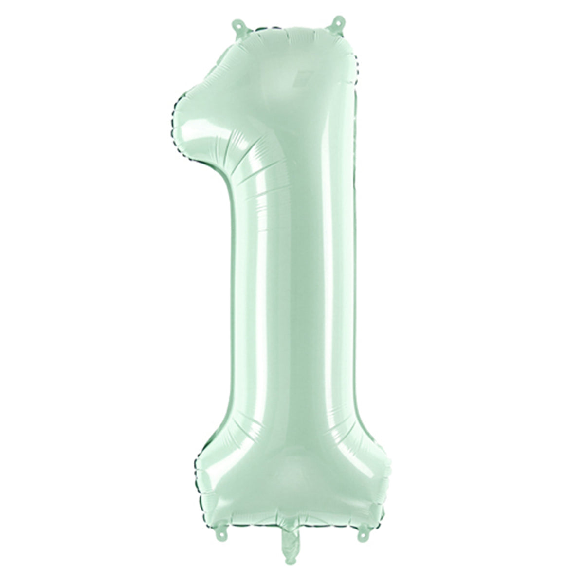 1 Ballon XL - Cijfer 1 - Mintgroen