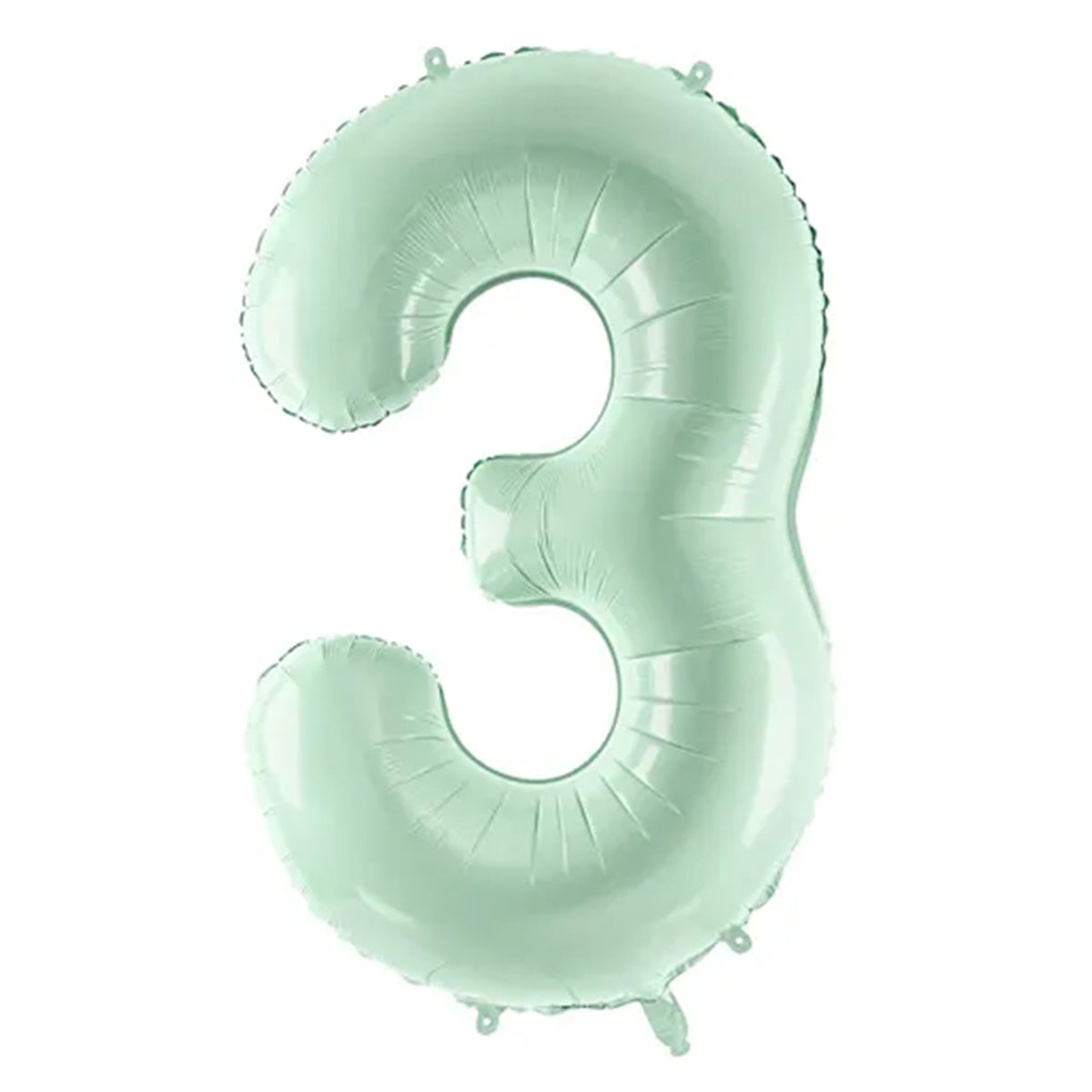 1 Ballon XL - Cijfer 3 - Mintgroen
