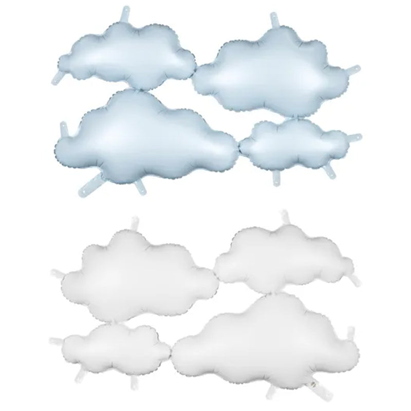 1 Ballon XXL - Dubbelzijdige achtergrond wolken