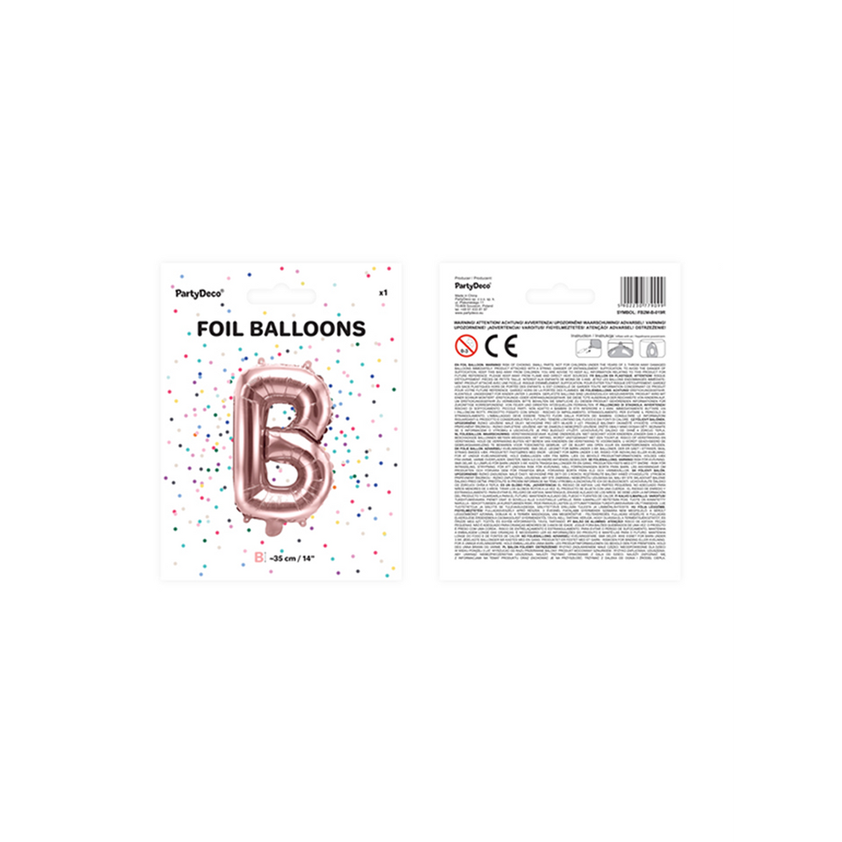 1 Ballon XS - Letter B - Roségoud