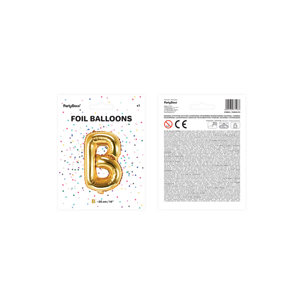 1 Ballon XS - Letter B - Goud