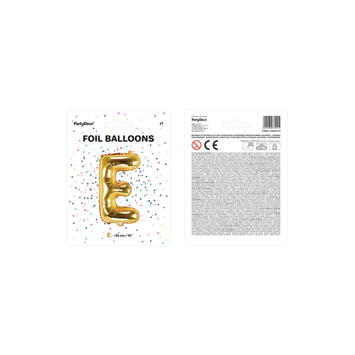 1 ballon XS - Letter E - Goud