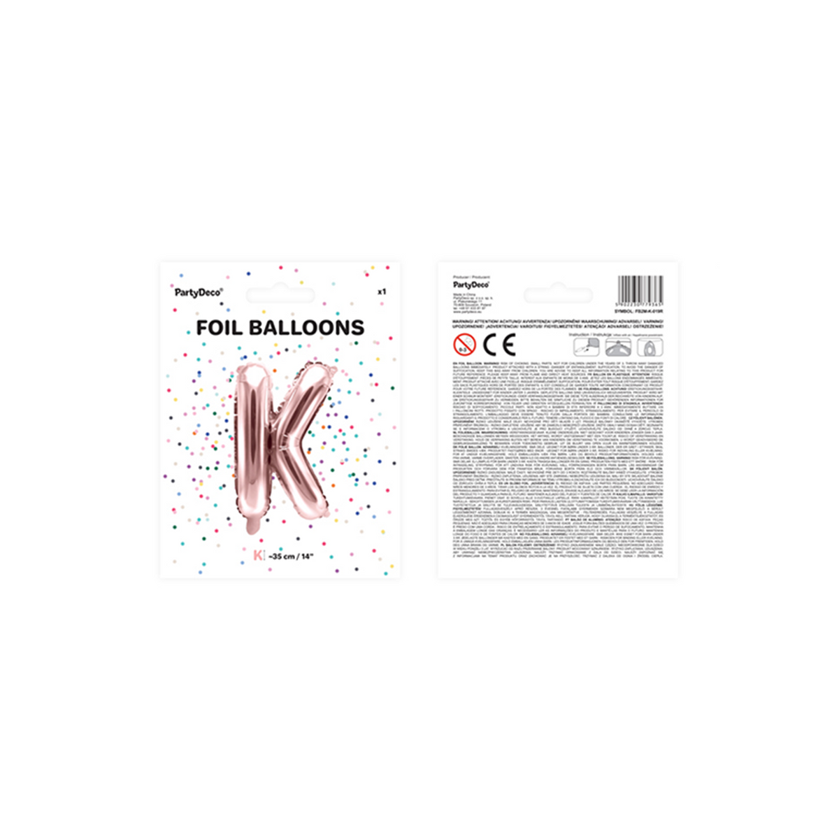 1 Ballon XS - Letter K - Roségoud