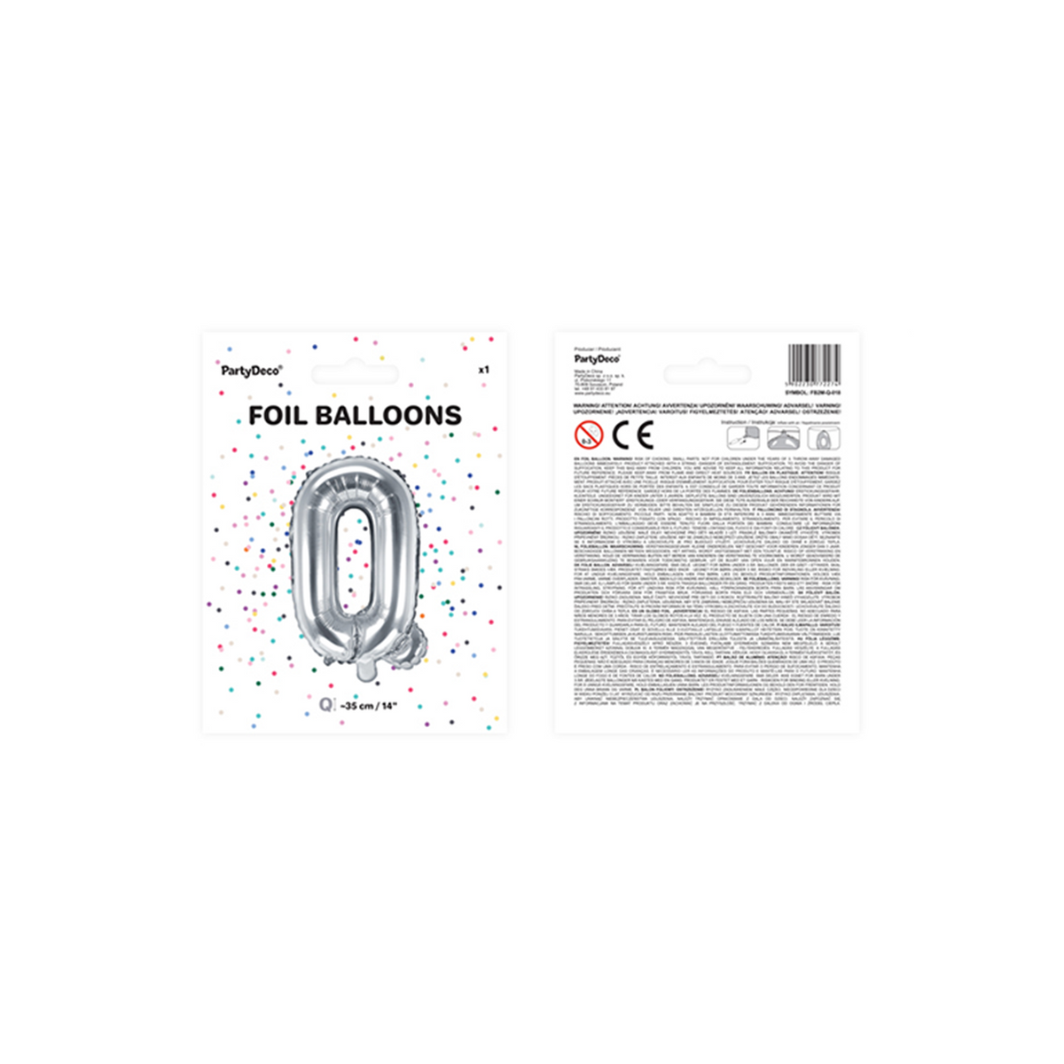 1 Ballon XS - Letter Q - Zilver