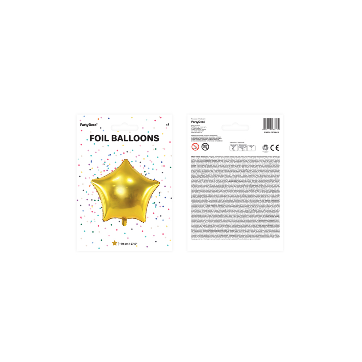 1 Ballon XXL - Ster - Goud
