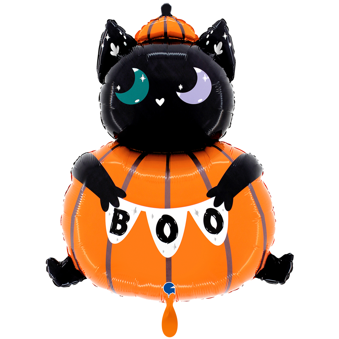 1 Ballon XXL - Kat in de pompoen