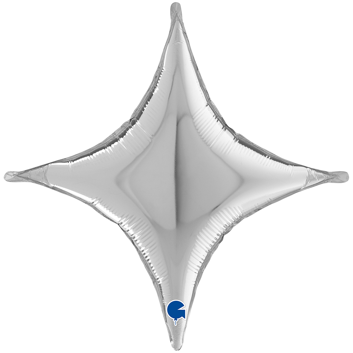 1 Ballon XXL - Decoratie-concaaf kruis - Zilver
