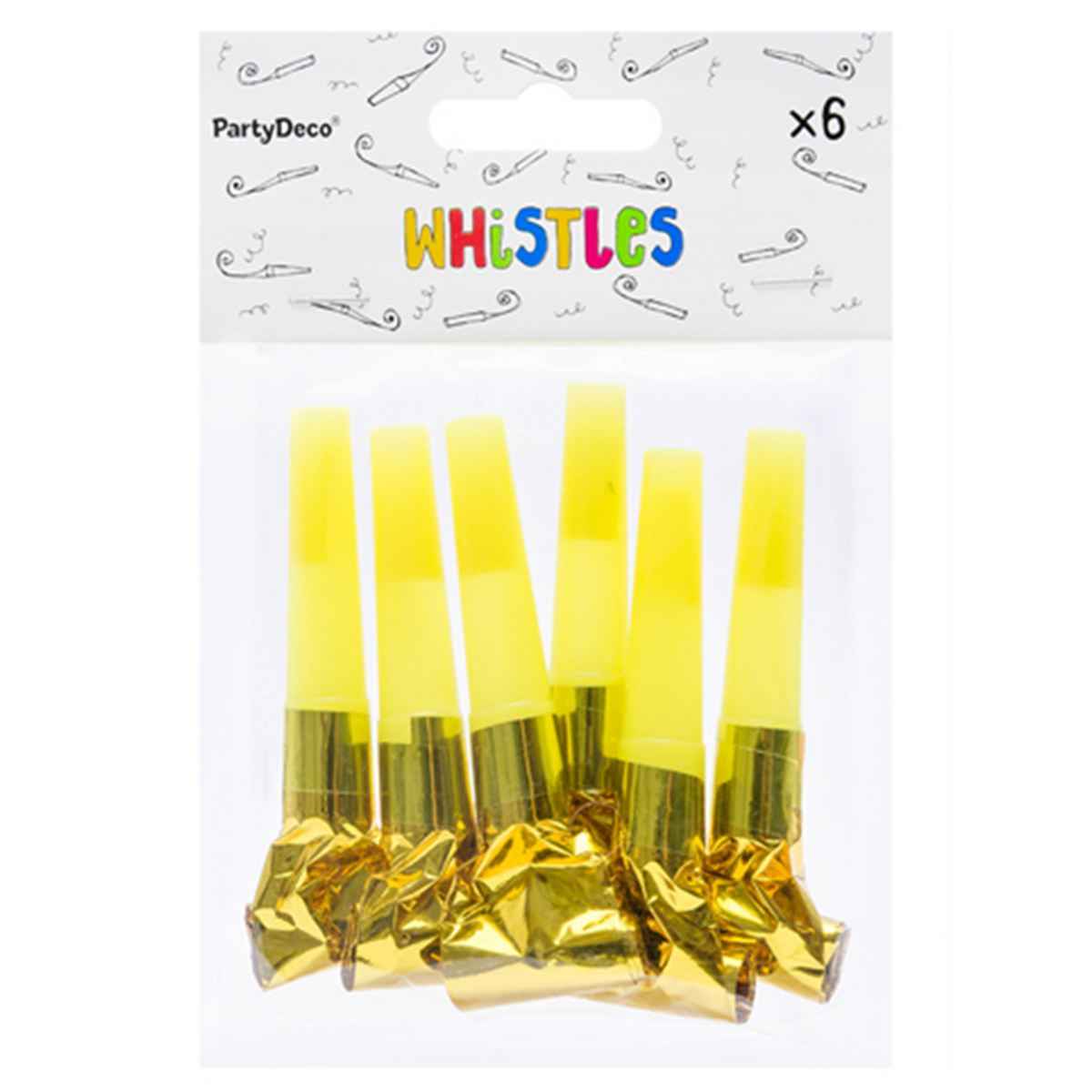 6 Partytoeters - Goud