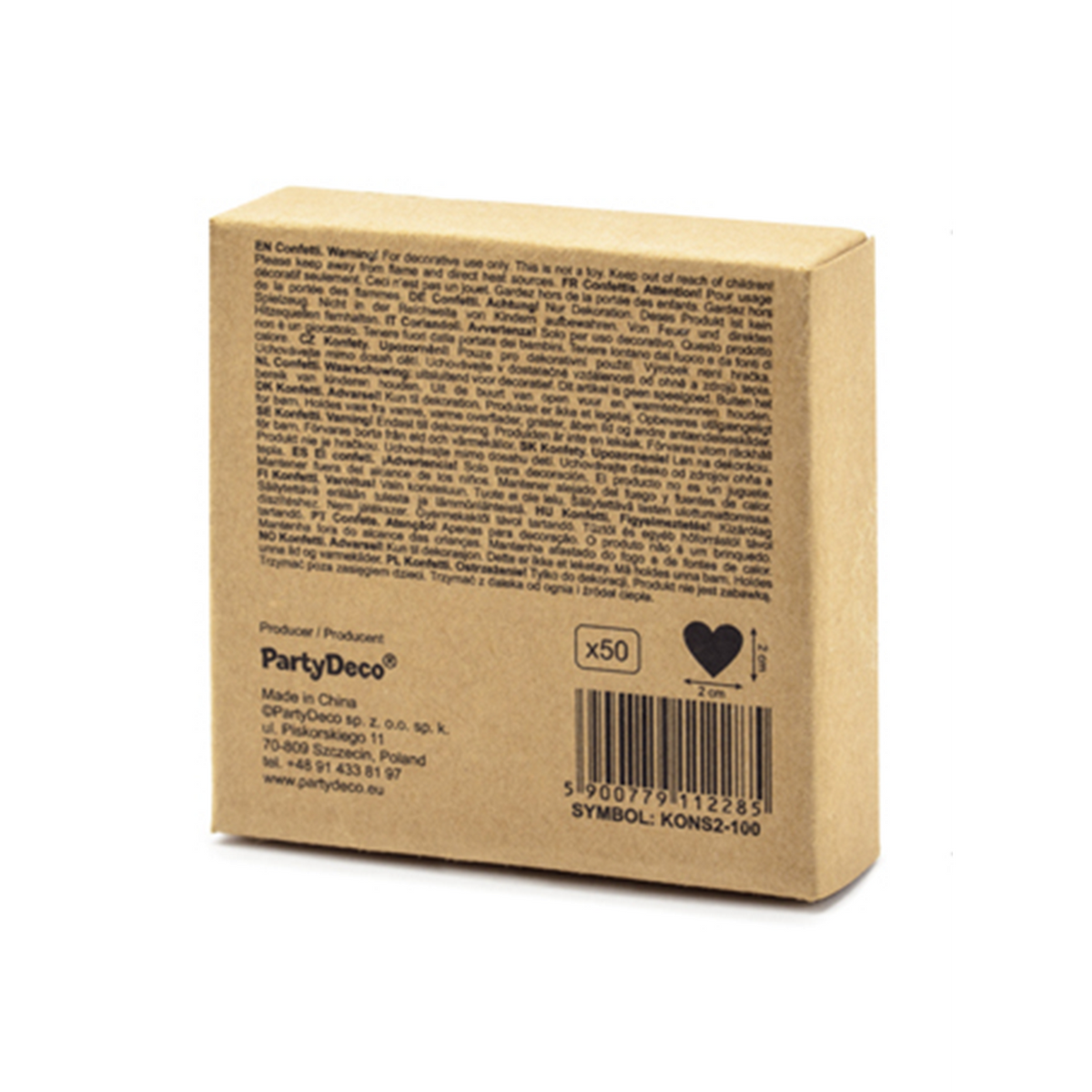 50 houten confettihartjes