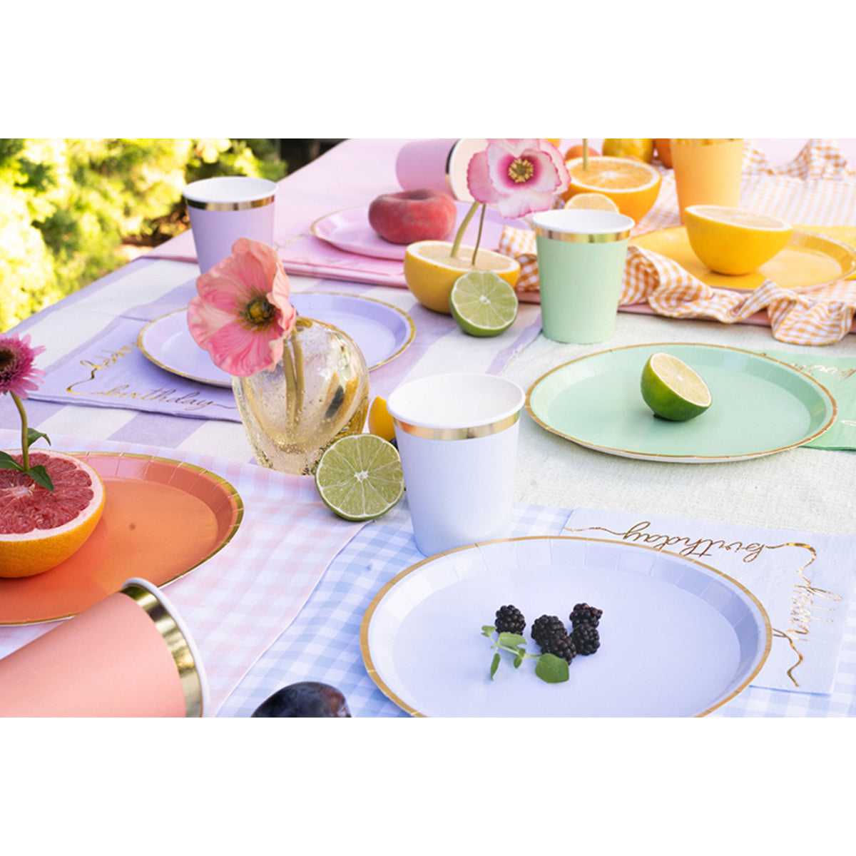 6 kartonnen bekers Trend - 220ml - Pastel Mix