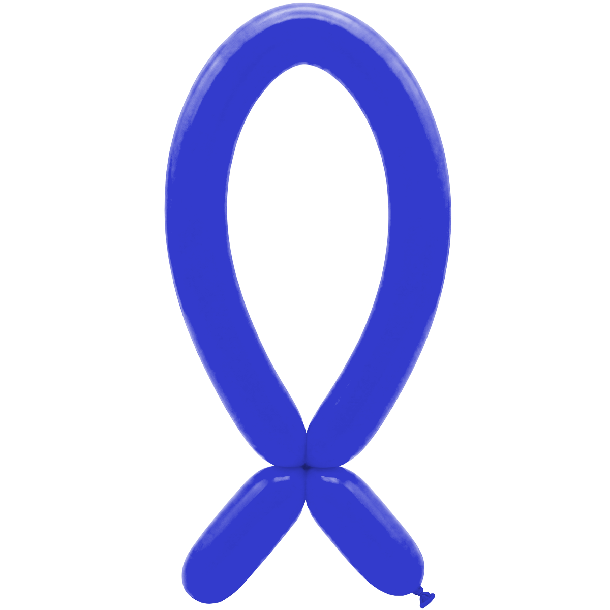 50 Modelballonnen - Tuit omhoog - 5x152cm - Neonblauw