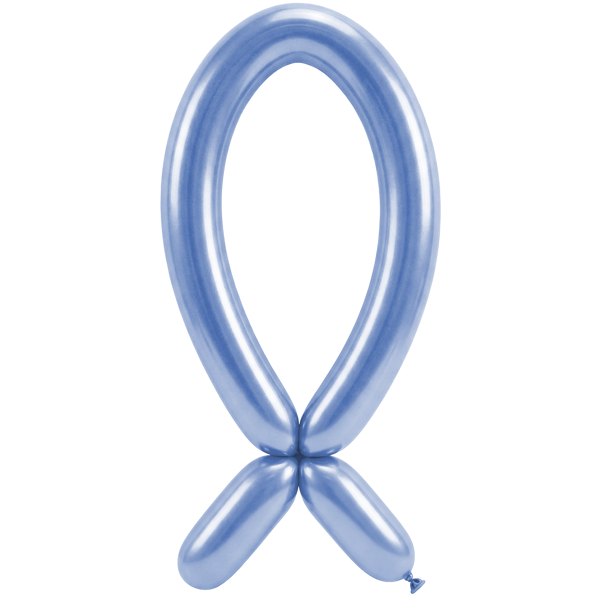 50 modelleerballonnen - Tuit omhoog - 5x152cm - Parelmoerblauw