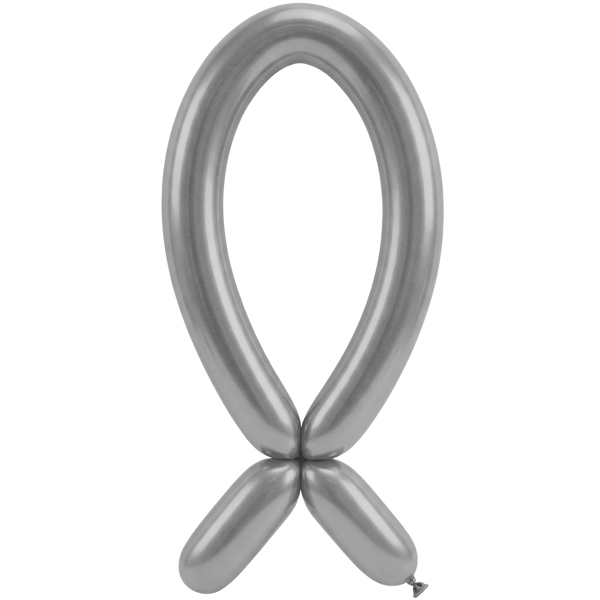 50 Modellierballons - Tuit omhoog - 5x152cm - Parel Zilver