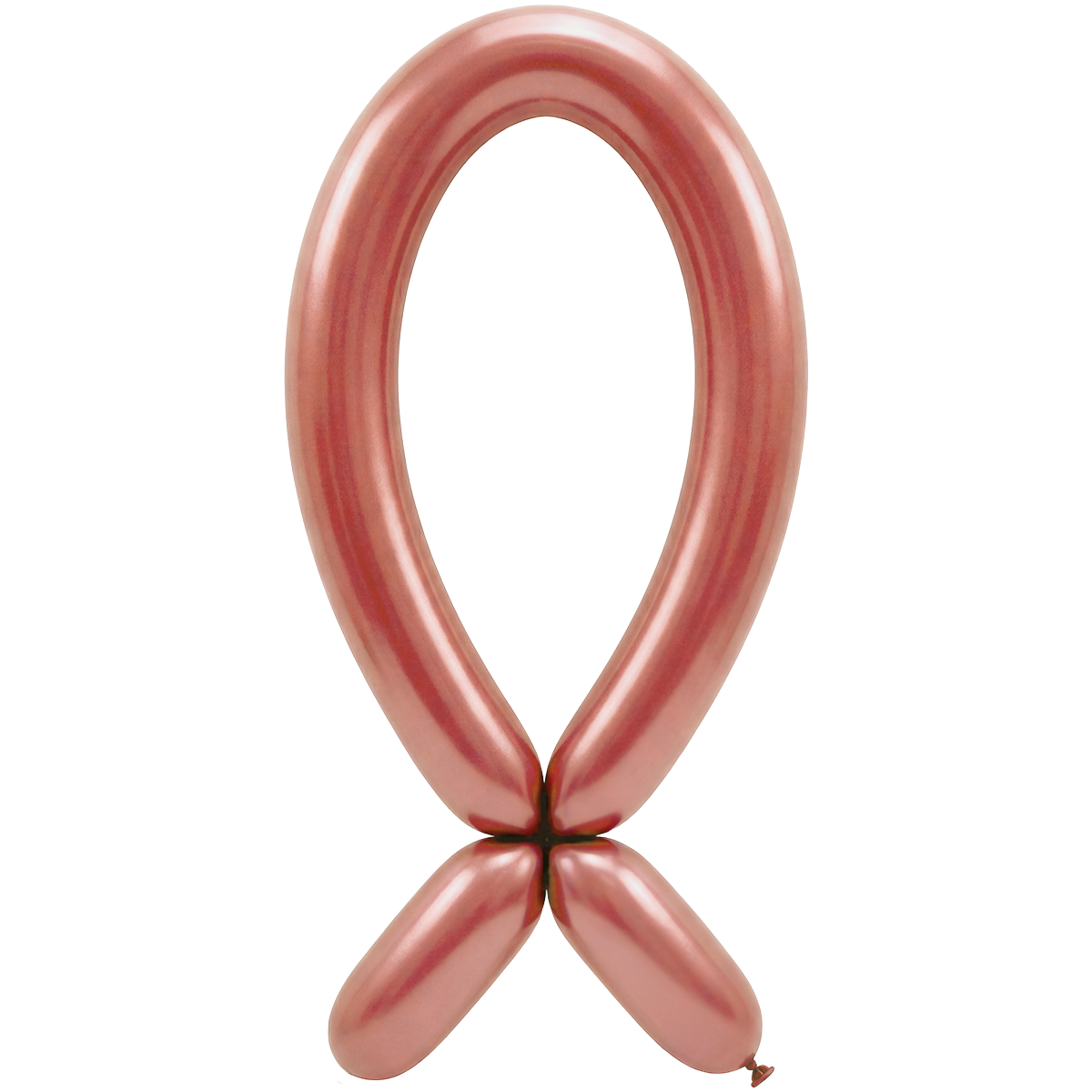 50 Modelling Ballonnen - Nozzle omhoog - 5x152cm - Metallic Roségoud