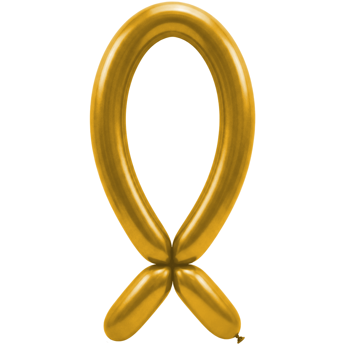 50 Modelling Ballonnen - Nozzle omhoog - 5x152cm - Metallic Goud