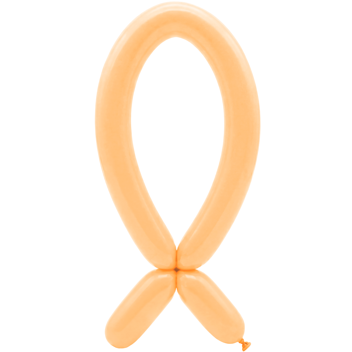 50 modelleerballonnen – mondstuk naar boven – 5x152cm – Pastel Mat Malibu Peach