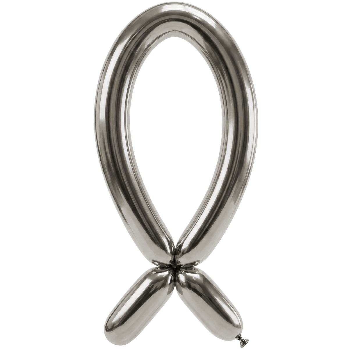 50 Modellleerballonnen - Nozzle up - 5x152cm - Reflex Silver