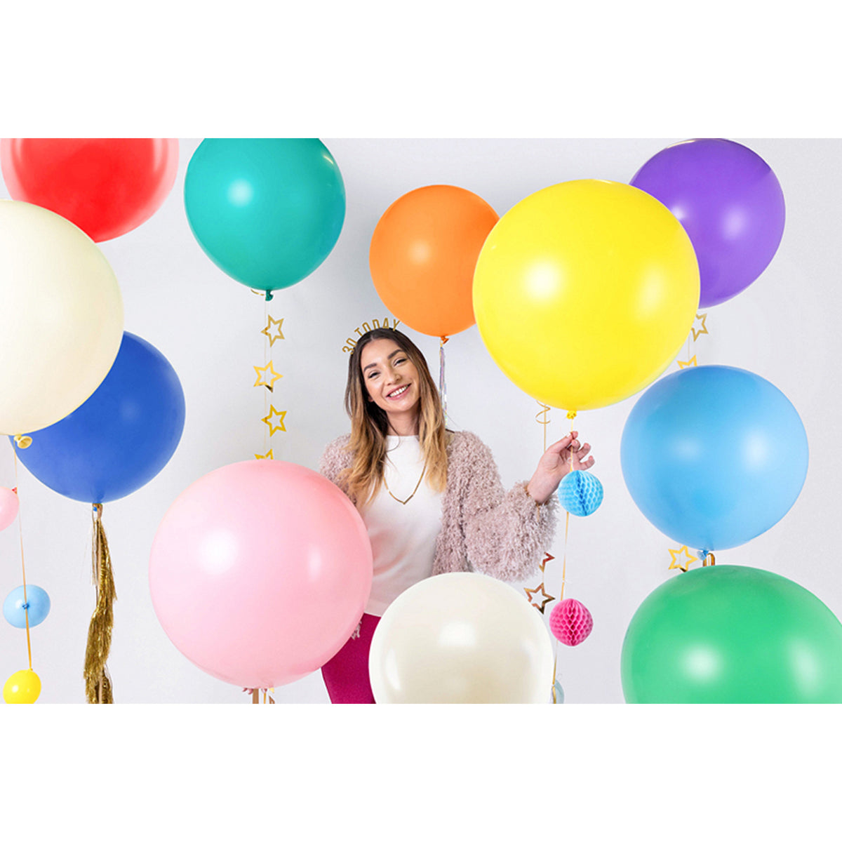1 reuzenballon - Ø 60cm - Pastel - Lavender Blue