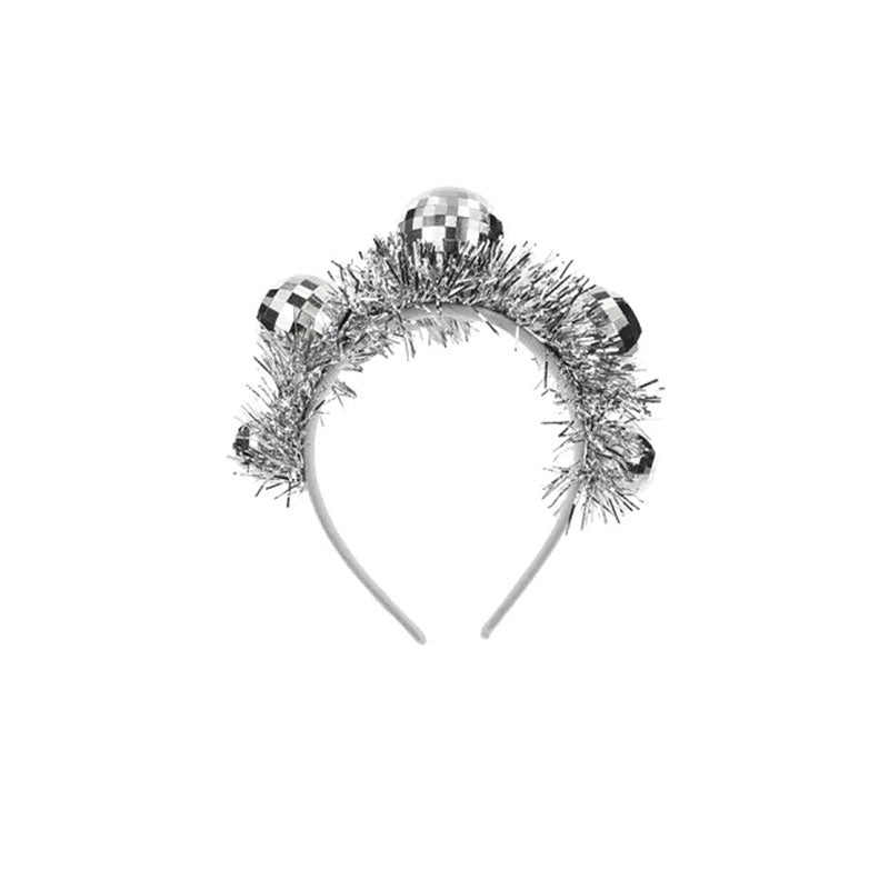 1 Hoofdband discobal - Zilver