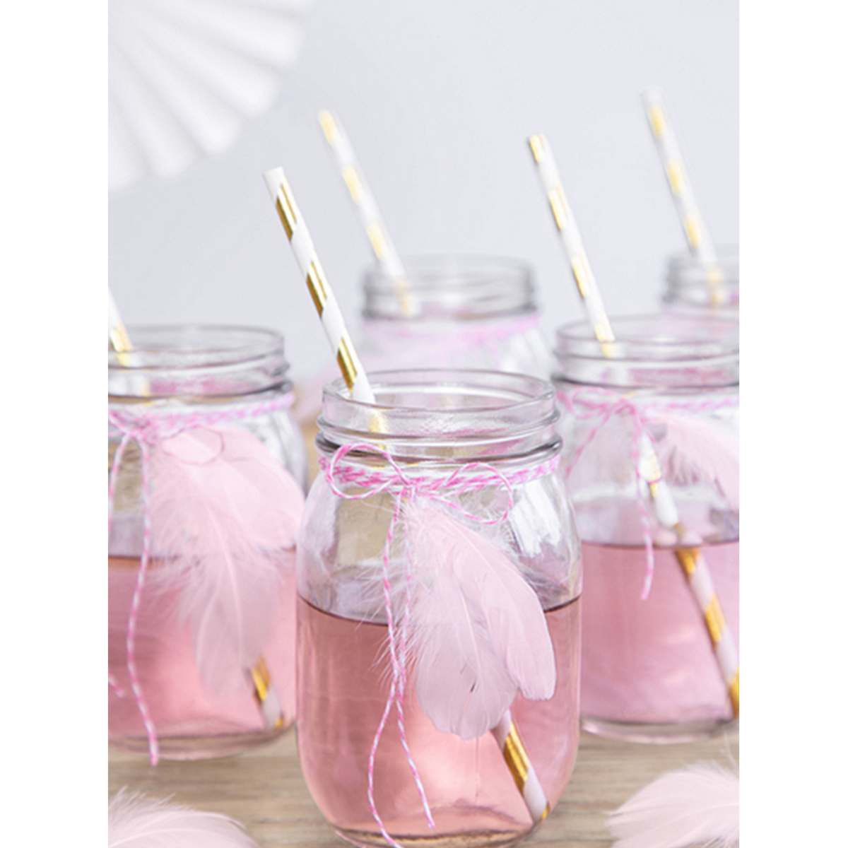 3g Decoratieve veren - Roze