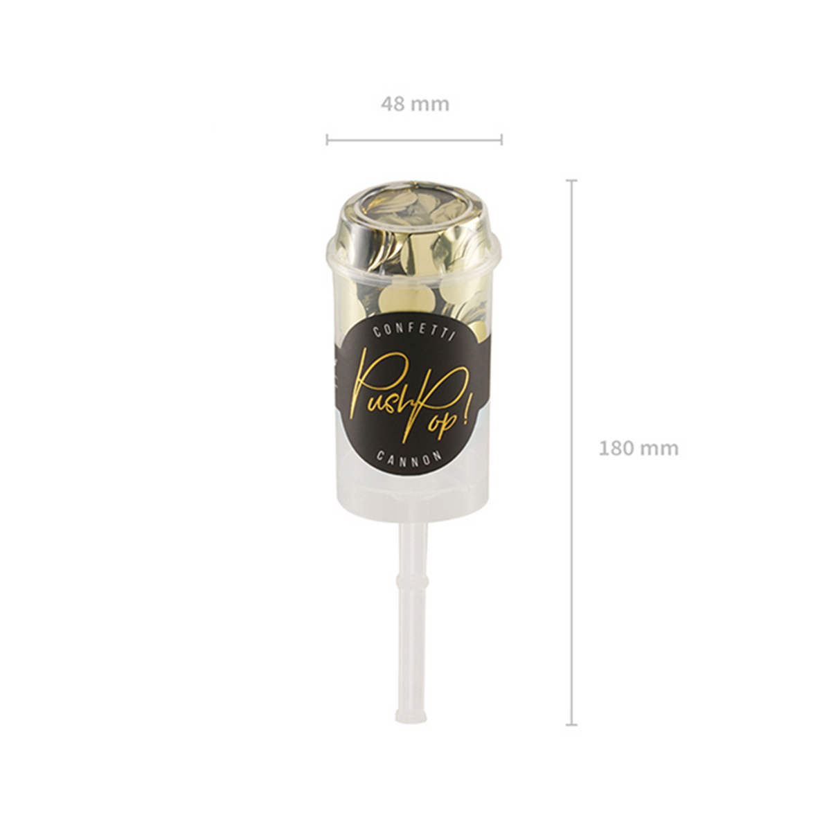1 Confetti Push Pop - Goud