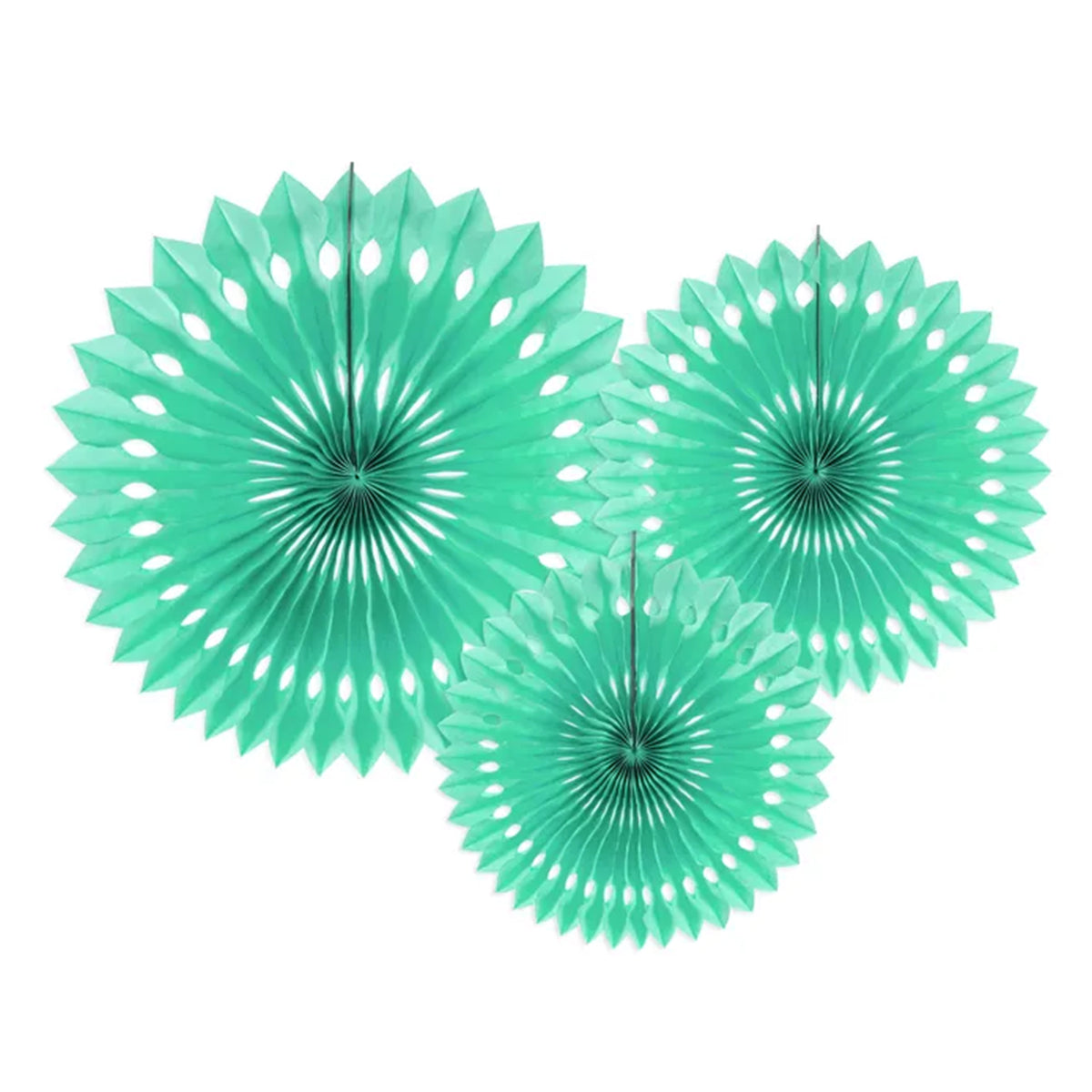 3 decoratieve rozetten - mint