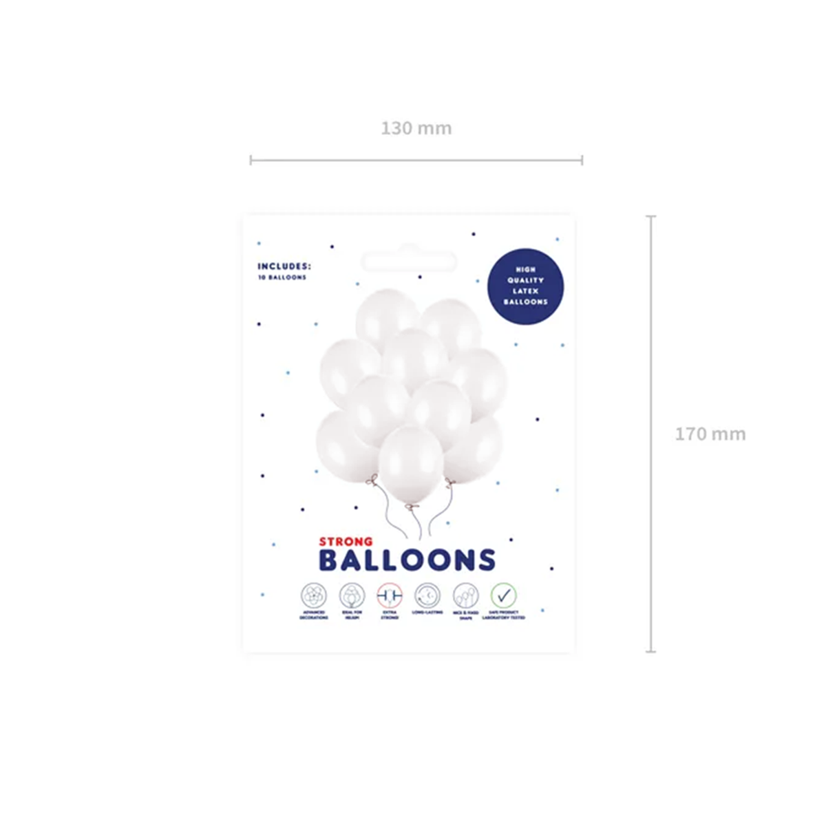10 ballonnen - Ø 30cm - Metallic - Wit