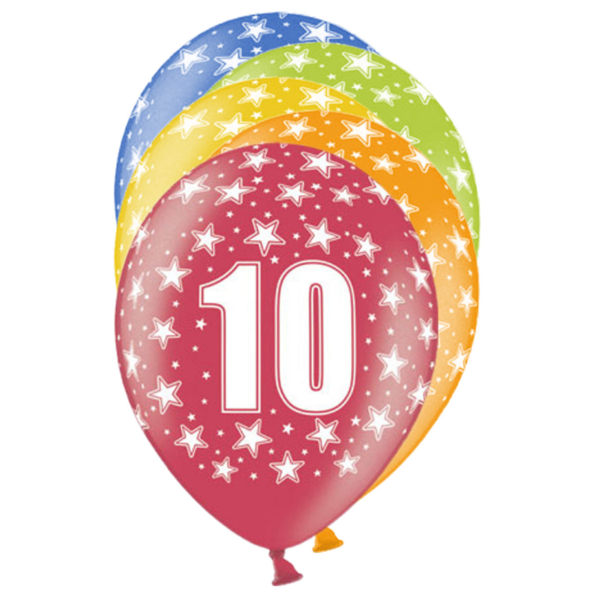 6 Motiefballonnen - Ø 30cm - 10 Celebratie