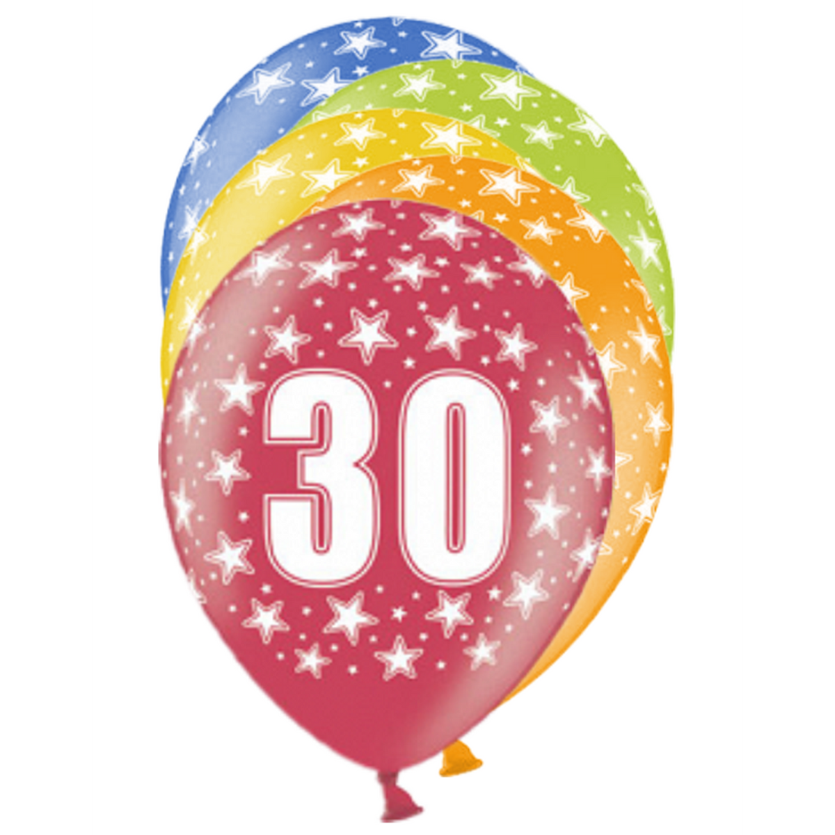 6 Folieballonnen - Ø 30cm - 30 Celebration