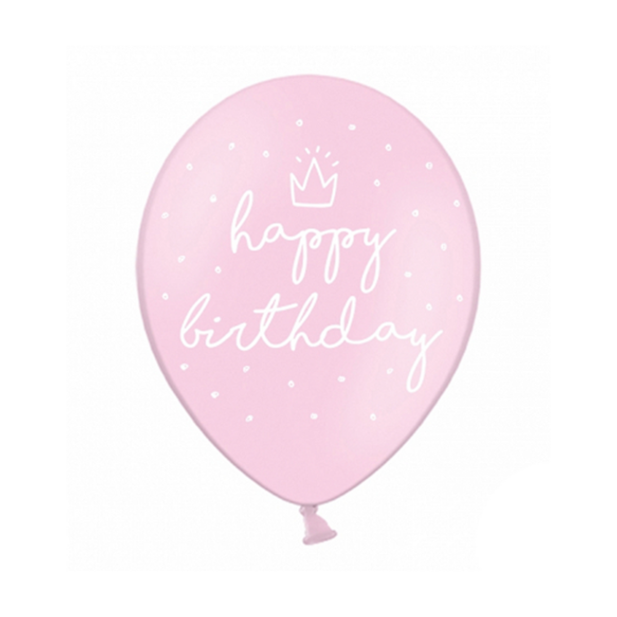 6 Folieballonnen - Ø 30cm - happy birthday - Roze